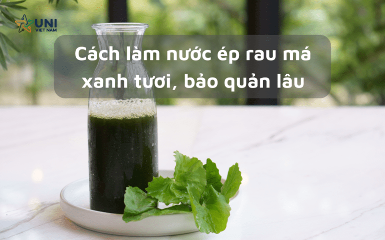 Cách làm nước ép rau má xanh tươi bảo quản lâu