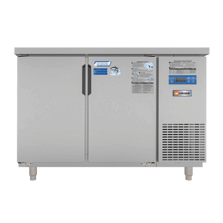TỦ BÀN MÁT QUẠT GIÓ UNIBAR 2 CÁNH MỞ INOX 1200X600X850 UB-2MI1260 - ảnh 01