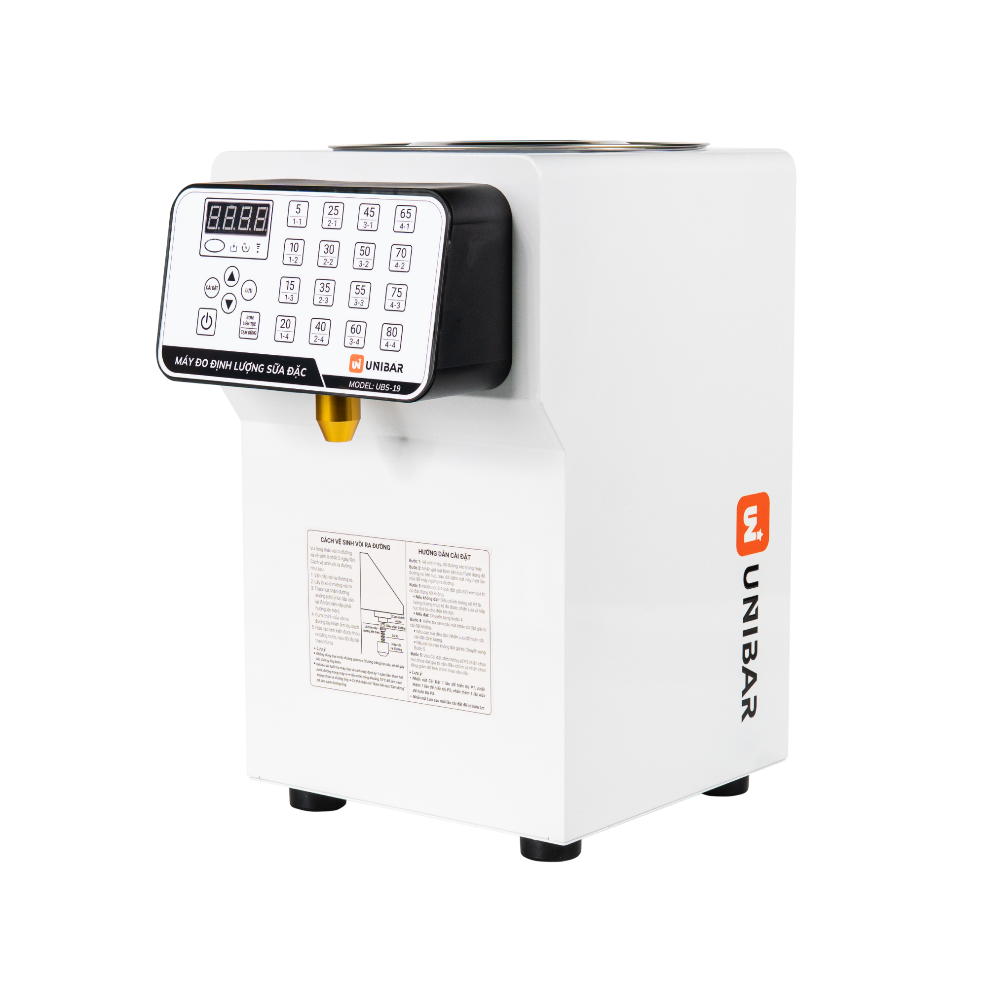 Máy đo định lượng sữa đặc Unibar UBS-19 - Nền trắng - 02