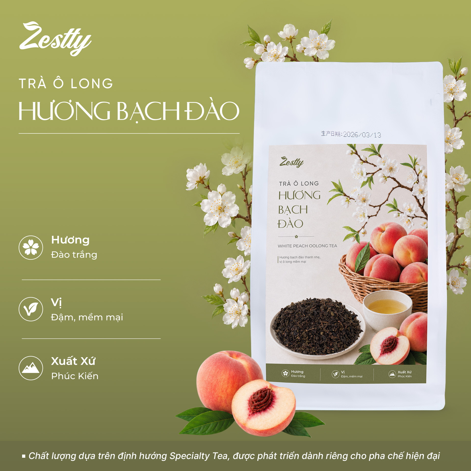 Trà Ô Long Hương Bạch Đào Zestty - 01