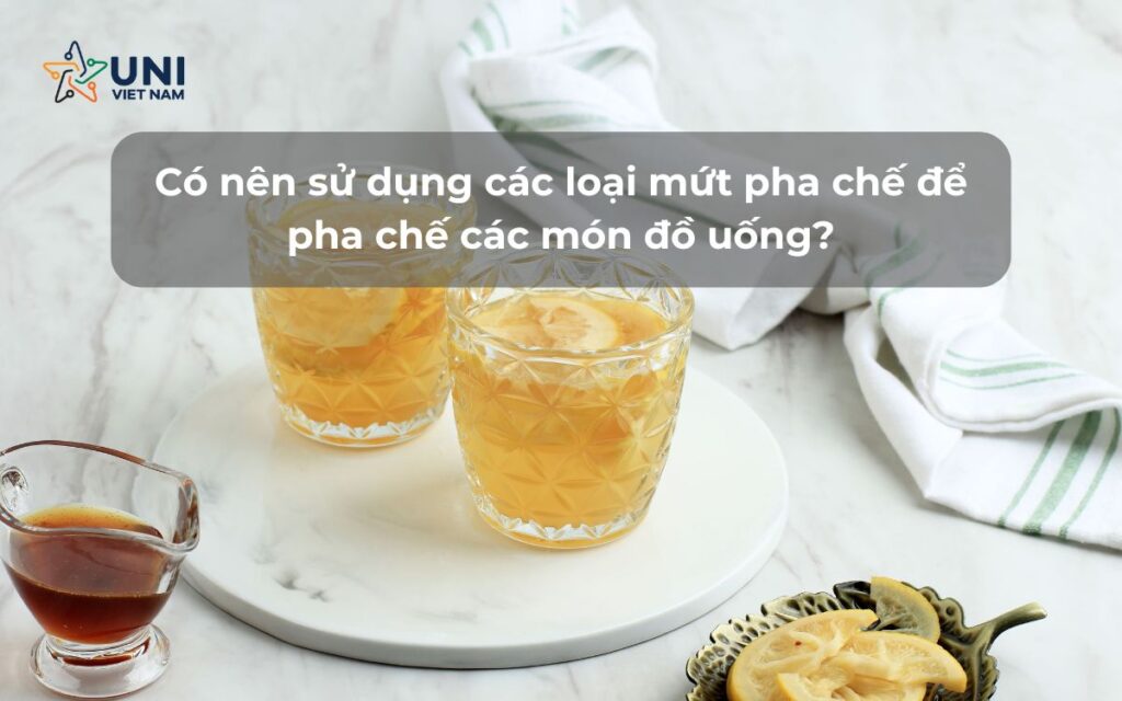Có nên sử dụng các loại mứt pha chế để pha chế các món đồ uống