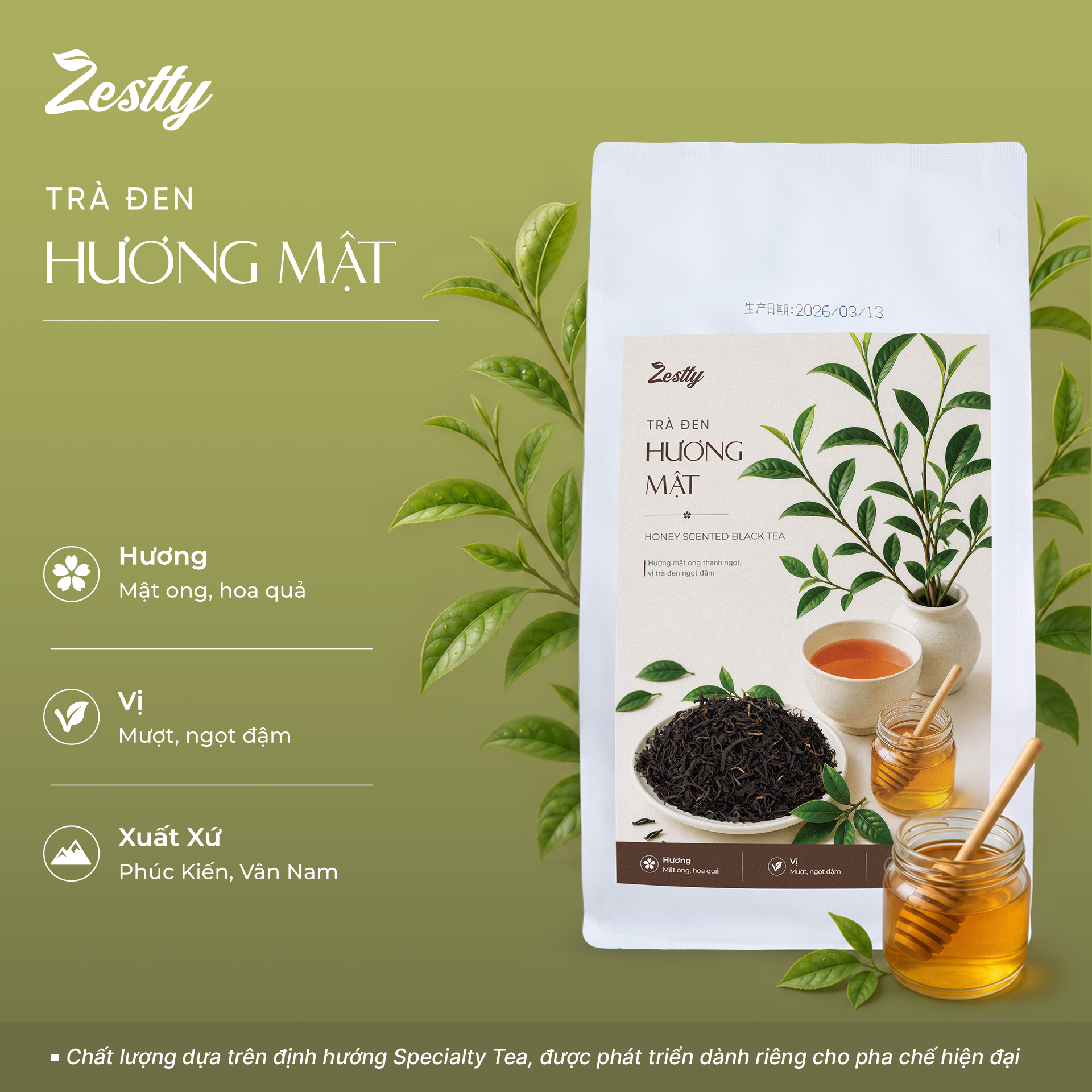 Trà đen hương mật Zestty - 01