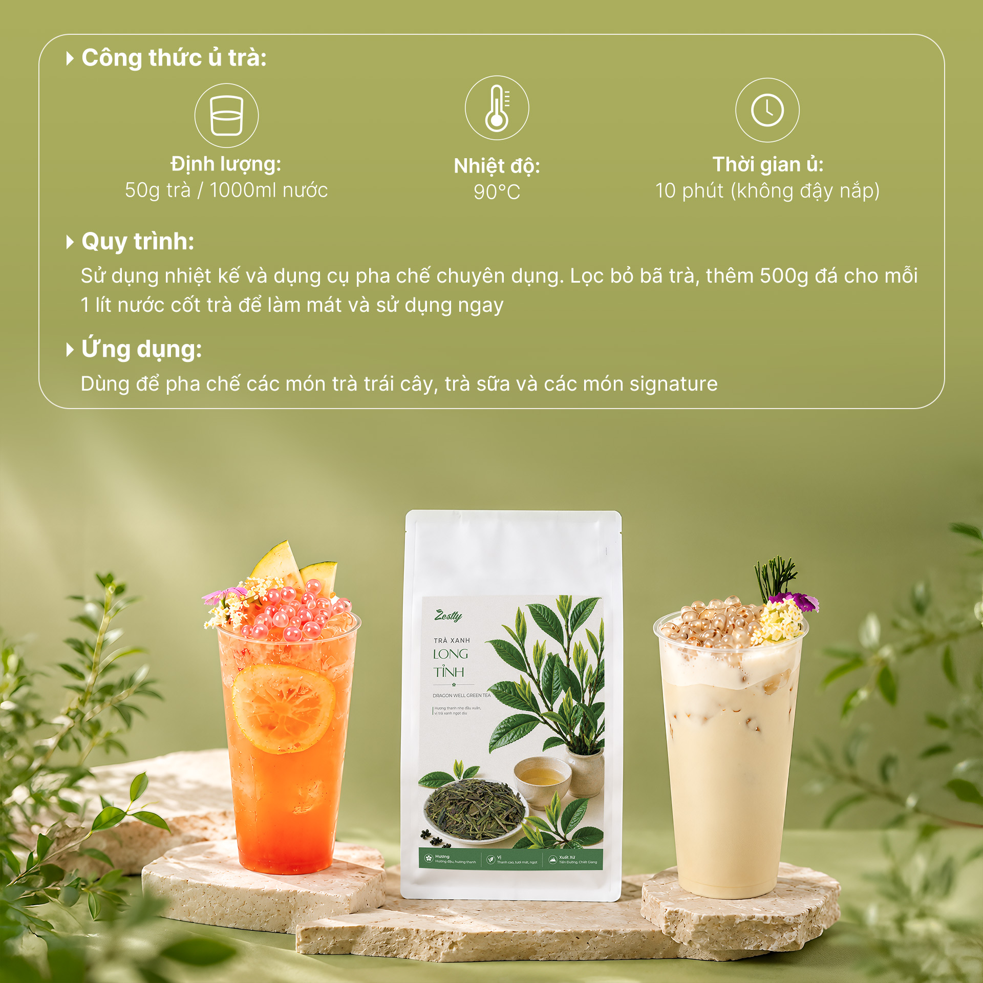 Trà Xanh Long Tỉnh Zestty - 02