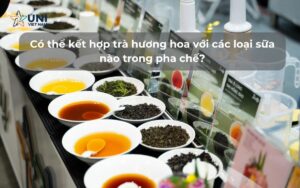 Có thể kết hợp trà hương hoa với các loại sữa nào trong pha chế
